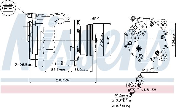 Nissens 89088 - Compresseur, climatisation cwaw.fr