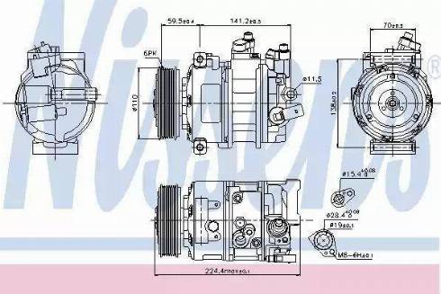 Nissens 89020 - Compresseur, climatisation cwaw.fr