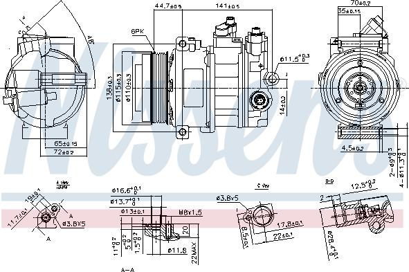 Nissens 890304 - Compresseur, climatisation cwaw.fr