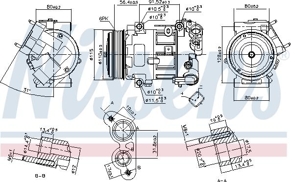 Nissens 890324 - Compresseur, climatisation cwaw.fr