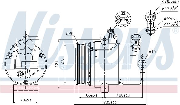 Nissens 89024 - Compresseur, climatisation cwaw.fr