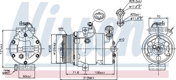 Nissens 89196 - Compresseur, climatisation cwaw.fr