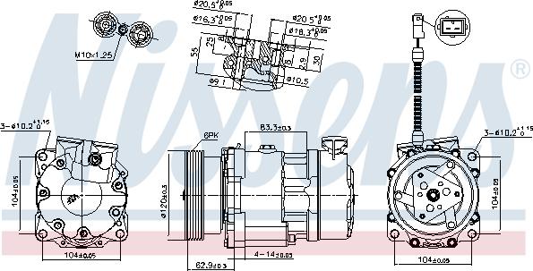 Nissens 89193 - Compresseur, climatisation cwaw.fr