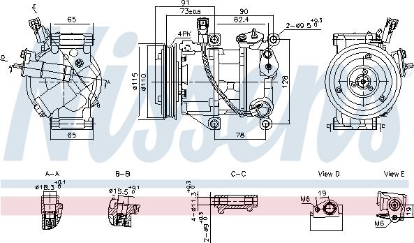 Nissens 891095 - Compresseur, climatisation cwaw.fr