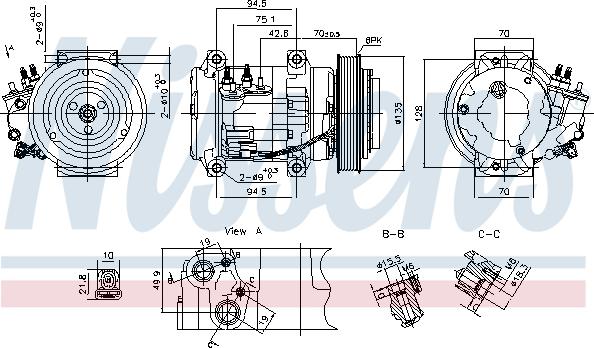 Nissens 891052 - Compresseur, climatisation cwaw.fr