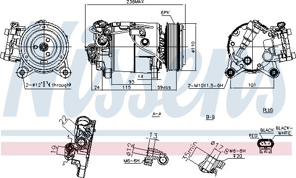 Nissens 891019 - Compresseur, climatisation cwaw.fr