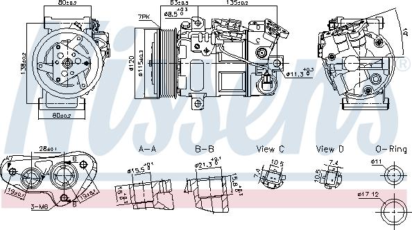 Nissens 891017 - Compresseur, climatisation cwaw.fr