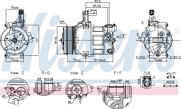 Nissens 891034 - Compresseur, climatisation cwaw.fr