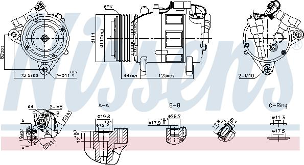 Nissens 891148 - Compresseur, climatisation cwaw.fr