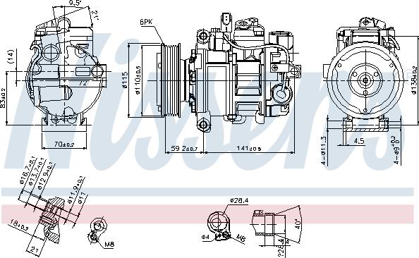 Nissens 89384 - Compresseur, climatisation cwaw.fr