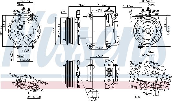 Nissens 89383 - Compresseur, climatisation cwaw.fr