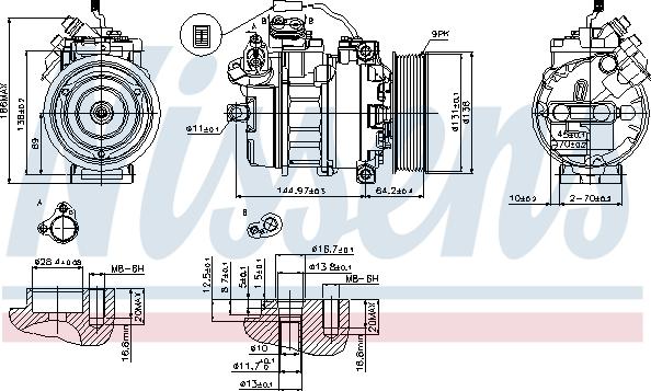 Nissens 89371 - Compresseur, climatisation cwaw.fr