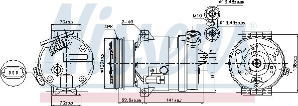 Nissens 89258 - Compresseur, climatisation cwaw.fr