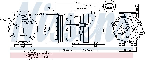 Nissens 89217 - Compresseur, climatisation cwaw.fr