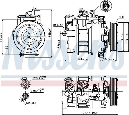 Nissens 89223 - Compresseur, climatisation cwaw.fr