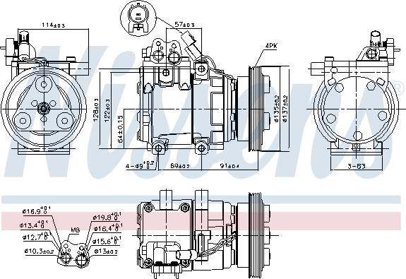 Nissens 89274 - Compresseur, climatisation cwaw.fr