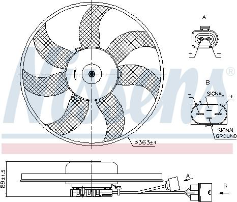 Nissens 85699 - Ventilateur, refroidissement du moteur cwaw.fr