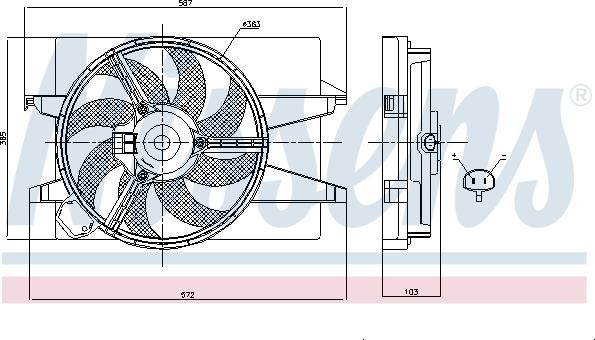 Nissens 85030 - Ventilateur, refroidissement du moteur cwaw.fr