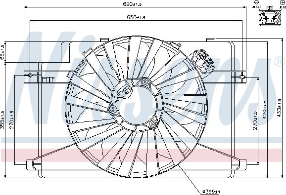 Nissens 85106 - Ventilateur, refroidissement du moteur cwaw.fr