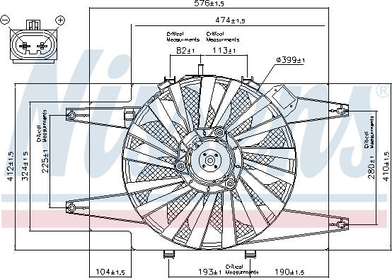 Nissens 85103 - Ventilateur, refroidissement du moteur cwaw.fr