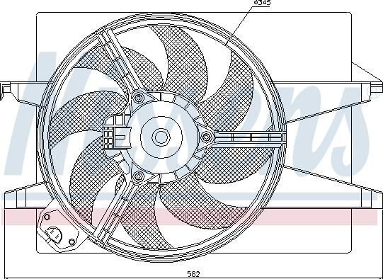 Nissens 85220 - Ventilateur, refroidissement du moteur cwaw.fr