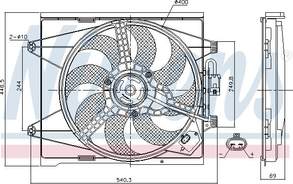 Nissens 85744 - Ventilateur, refroidissement du moteur cwaw.fr