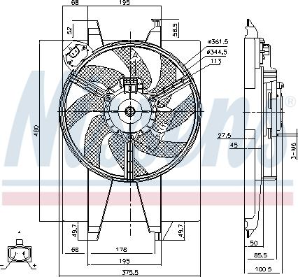 Nissens 85767 - Ventilateur, refroidissement du moteur cwaw.fr