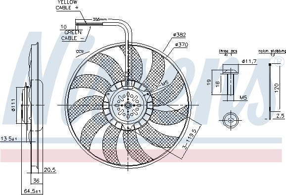 Nissens 85732 - Ventilateur, refroidissement du moteur cwaw.fr