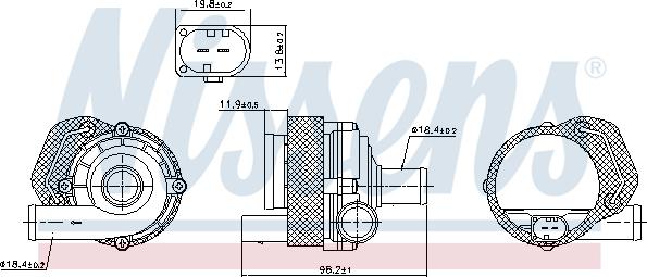 Nissens 831065 - Pompe à eau cwaw.fr