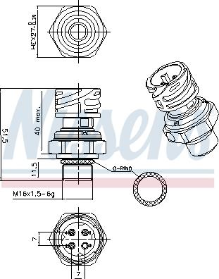 Nissens 301107 - Pressostat, climatisation cwaw.fr