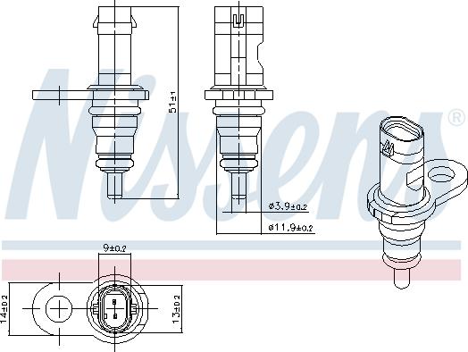 Nissens 207067 - Sonde de température, liquide de refroidissement cwaw.fr