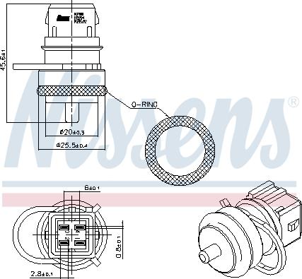 Nissens 207000 - Sonde de température, liquide de refroidissement cwaw.fr