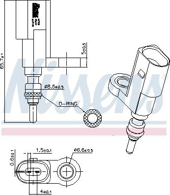 Nissens 207030 - Sonde de température, liquide de refroidissement cwaw.fr