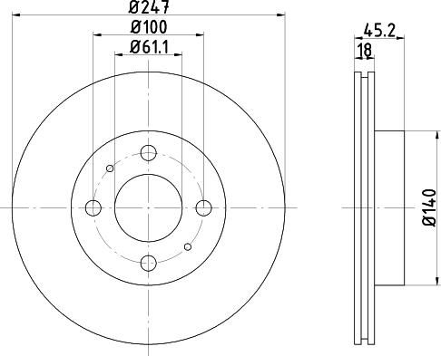 Nisshinbo ND2021K - Disque de frein cwaw.fr