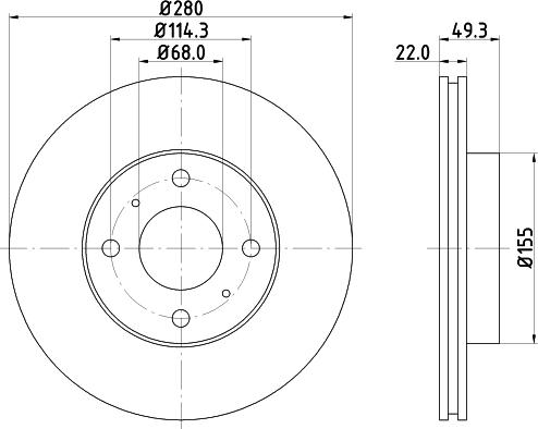 Nisshinbo ND2023K - Disque de frein cwaw.fr