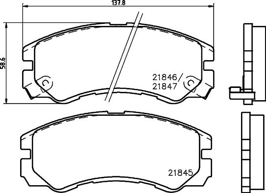 Nisshinbo NP4001 - Kit de plaquettes de frein, frein à disque cwaw.fr