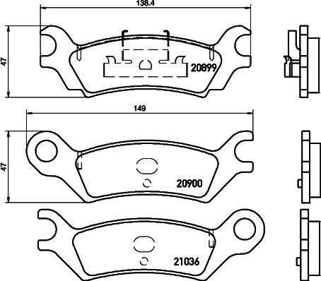 Nisshinbo NP5041 - Kit de plaquettes de frein, frein à disque cwaw.fr