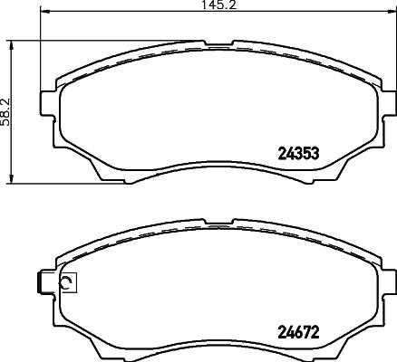 Nisshinbo NP5014 - Kit de plaquettes de frein, frein à disque cwaw.fr