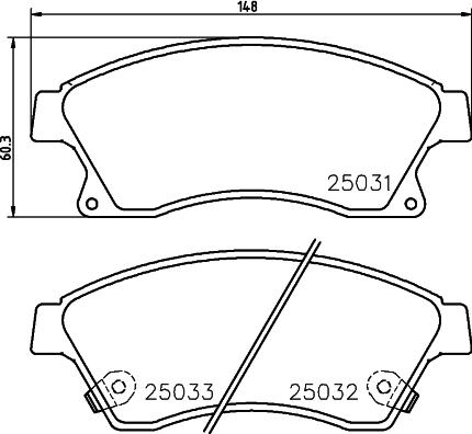 Nisshinbo NP6048 - Kit de plaquettes de frein, frein à disque cwaw.fr