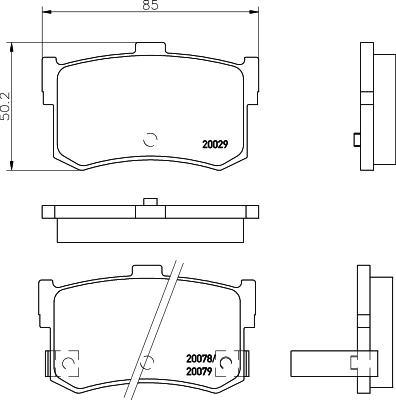 Nisshinbo NP6087 - Kit de plaquettes de frein, frein à disque cwaw.fr