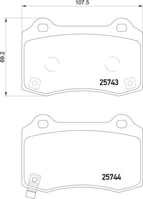 Nisshinbo NP6124 - Kit de plaquettes de frein, frein à disque cwaw.fr