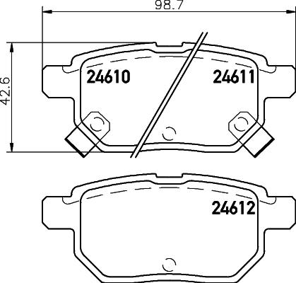 Nisshinbo NP1020 - Kit de plaquettes de frein, frein à disque cwaw.fr