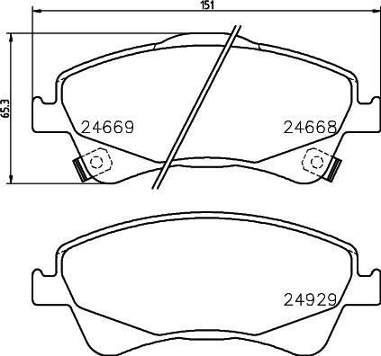 Nisshinbo NP1119 - Kit de plaquettes de frein, frein à disque cwaw.fr