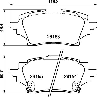 Nisshinbo NP1172 - Kit de plaquettes de frein, frein à disque cwaw.fr