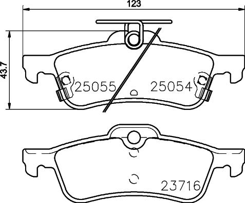 Nisshinbo NP8041 - Kit de plaquettes de frein, frein à disque cwaw.fr