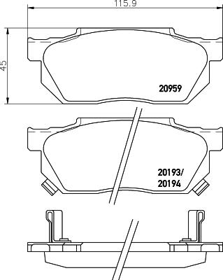 Nisshinbo NP8006 - Kit de plaquettes de frein, frein à disque cwaw.fr