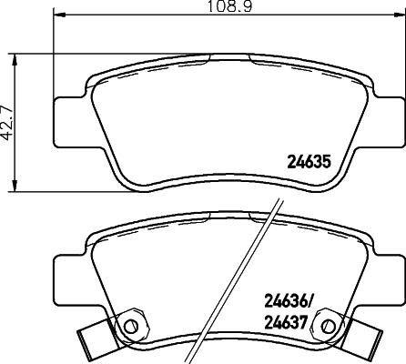 Nisshinbo NP8014 - Kit de plaquettes de frein, frein à disque cwaw.fr