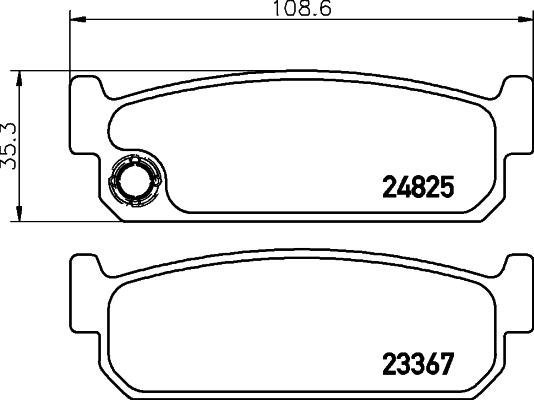 Nisshinbo NP2104 - Kit de plaquettes de frein, frein à disque cwaw.fr