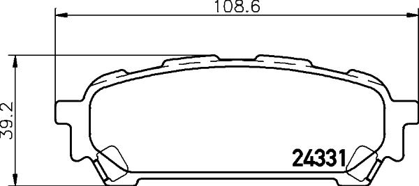 Nisshinbo NP7009 - Kit de plaquettes de frein, frein à disque cwaw.fr