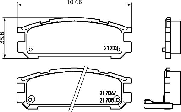 Nisshinbo NP7004 - Kit de plaquettes de frein, frein à disque cwaw.fr